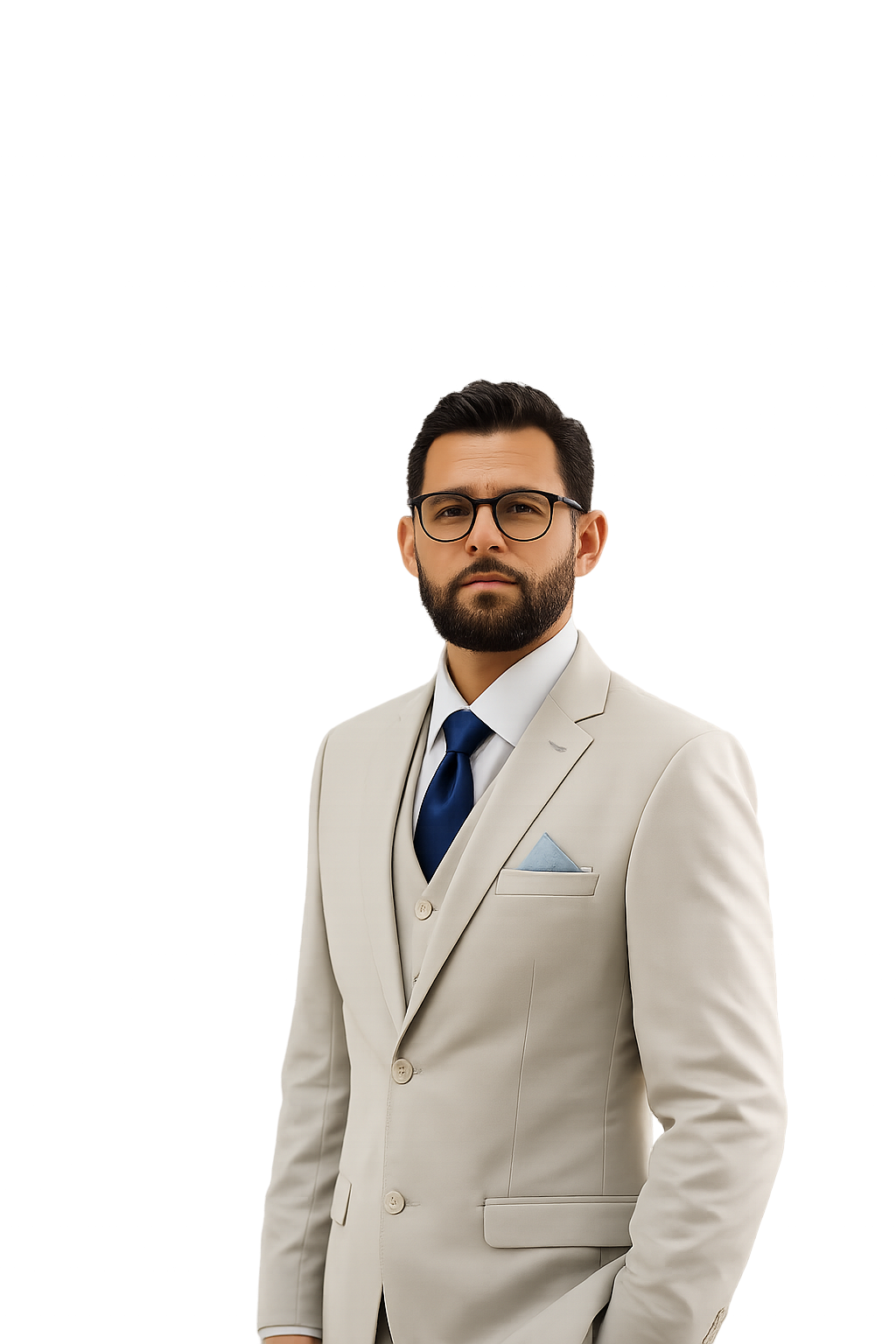 Dr. Michael Rocha em traje profissional